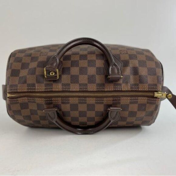 Louis Vuitton Damier Ebene Speedy 30 Satchel Handbag - Picture 7 of 13